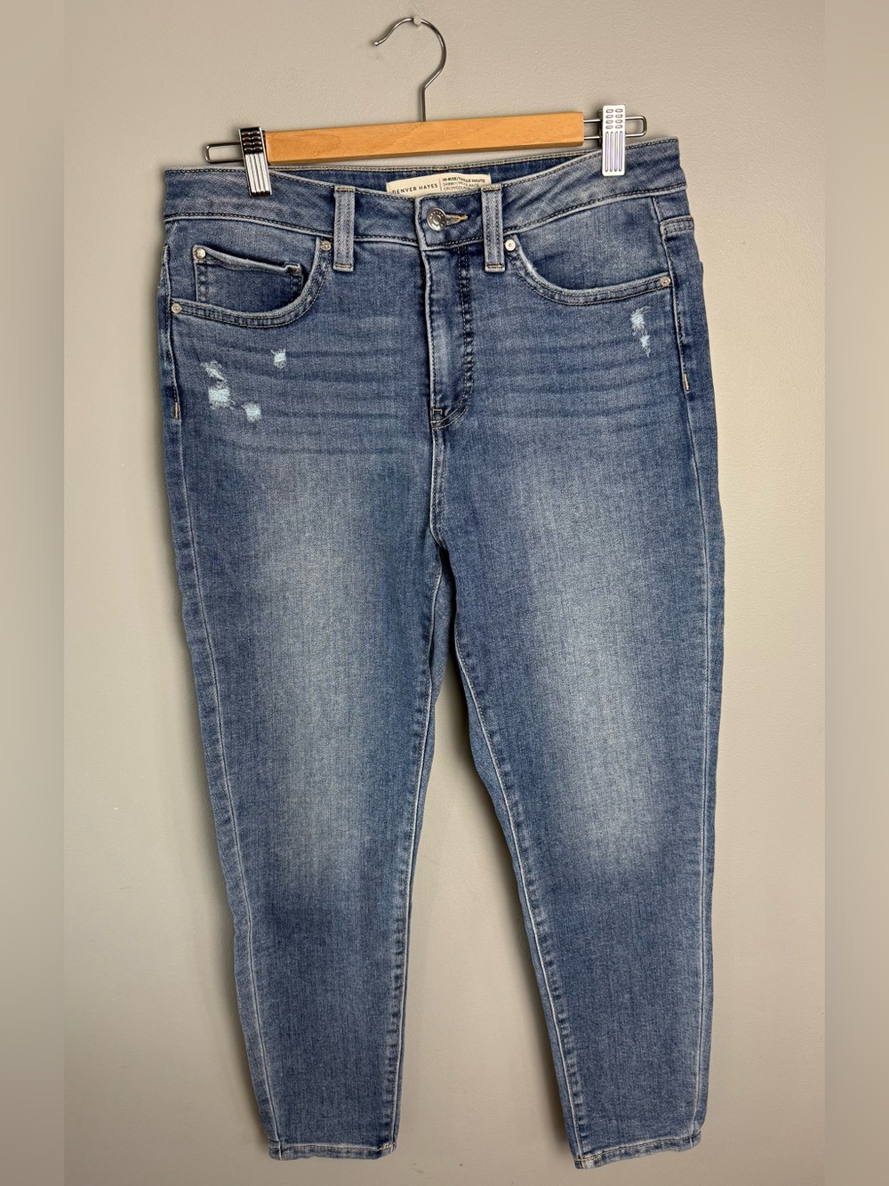 Denver Hayes Women's Skinny Hi-rise Jeans in Faded Blue